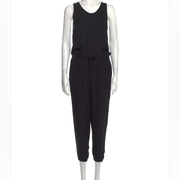 Theory Silk black sleeveless jumpsuit size small - Picture 1 of 8